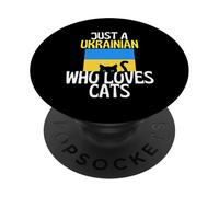 Juste Un ukrainien Qui Aime Les Chats pour Toute l'Ukraine PopSockets PopGrip Adhésif