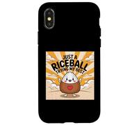 Juste une boule de riz qui essaie mon meilleur mignon Kawaii Coque pour iPhone X/XS
