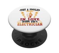Juste Une Femme gâtée Amoureuse de Son électricien PopSockets PopGrip Adhésif