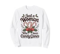 Juste Une Femme Qui Aime Noël avec des Cannes à Sucre Sweatshirt