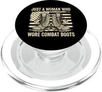 Juste Une Femme Qui Portait des Bottes de Combat vétérans Soldats PopSockets PopGrip pour MagSafe