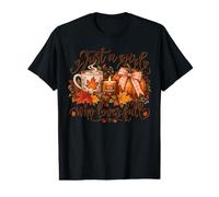Juste Une Fille Automne Automne Citrouille Douillette T-Shirt Graphique avec Valeur