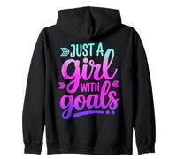 Juste une fille avec des objectifs de citation de motivation Sweat à Capuche