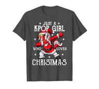 Juste Une Fille de Kpop Qui Aime la Musique Pop coréenne K-Pop de Noël T-Shirt, Homme, Chiné Foncé, M