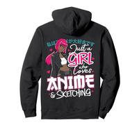 Juste Une Fille Noire Qui Aime l'anime et Le Dessin de Manga Sweat à Capuche