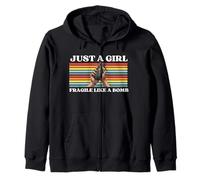 Juste Une Fille Pas Fragile comme Une Fleur Fragile comme Une Bombe Sweat à Capuche