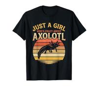 Juste Une Fille Qui Adore Les Amateurs d'amphibiens rétro Axolotl T-Shirt
