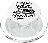 Juste Une Fille Qui Adore Les Tracteurs Humour Agricultrice PopSockets PopGrip pour MagSafe