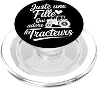 Juste Une Fille Qui Adore Les Tracteurs Humour Agricultrice PopSockets PopGrip pour MagSafe