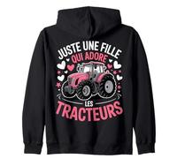 Juste Une Fille Qui Adore Les Tracteurs Humour Agricultrice Sweat à Capuche