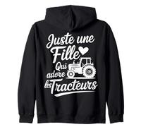 Juste Une Fille Qui Adore Les Tracteurs Humour Agricultrice Sweat à Capuche