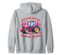 Juste Une Fille Qui Adore Les Tracteurs Humour Agricultrice Sweat à Capuche
