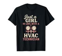 Juste Une Fille Qui Aime avec Une drôle de technicienne en CVC, Une épouse, Une Petite Amie, Une Maman T-Shirt