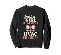 Juste Une Fille Qui Aime avec Une drôle de technicienne en CVC, Une épouse, Une Petite Amie, Une Maman Sweatshirt