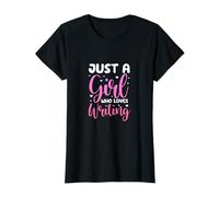 Juste une fille qui aime écrire Auteur écrivain romancier T-Shirt