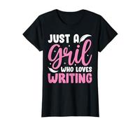 Juste une fille qui aime écrire des filles écrivaines et auteurs drôles T-Shirt