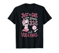 Juste Une Fille Qui Aime Jésus et Le Volley-Ball T-Shirt