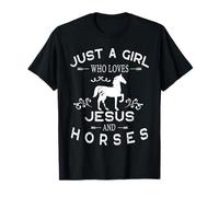 Juste Une Fille Qui Aime Jésus et Les Chevaux T-Shirt