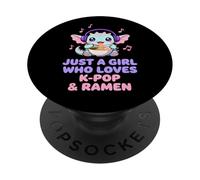 Juste Une Fille Qui Aime K-Pop et Ramen Anime Dragon PopSockets PopGrip Adhésif