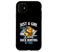 Juste Une Fille Qui Aime la Chasse au Canard en mer Rubber Duck Cruise Coque pour iPhone 11