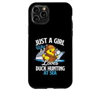 Juste Une Fille Qui Aime la Chasse au Canard en mer Rubber Duck Cruise Coque pour iPhone 11 Pro