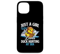 Juste Une Fille Qui Aime la Chasse au Canard en mer Rubber Duck Cruise Coque pour iPhone 13