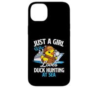 Juste Une Fille Qui Aime la Chasse au Canard en mer Rubber Duck Cruise Coque pour iPhone 14 Plus