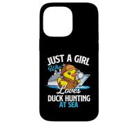 Juste Une Fille Qui Aime la Chasse au Canard en mer Rubber Duck Cruise Coque pour iPhone 14 Pro Max
