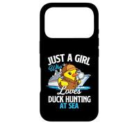 Juste Une Fille Qui Aime la Chasse au Canard en mer Rubber Duck Cruise Coque pour iPhone 17 Pro