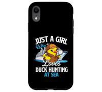 Juste Une Fille Qui Aime la Chasse au Canard en mer Rubber Duck Cruise Coque pour iPhone XR