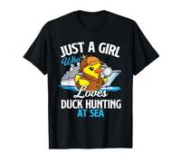 Juste Une Fille Qui Aime la Chasse au Canard en mer Rubber Duck Cruise T-Shirt
