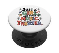 Juste Une Fille Qui Aime la Musique et Le théâtre, Les Arts de la scène PopSockets PopGrip Adhésif