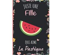 Juste une Fille Qui Aime La Pastèque: Cahier à larges lignes pour les fille qui aime La Pastèque - Cahier parfait pour les filles pour l'école, la maison ou le travail - 6 x 9 pouces - 110 pages