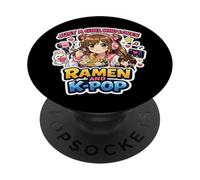 Juste Une Fille Qui Aime l'anime et la K-Pop, l'art des Amateurs de Musique coréenne PopSockets PopGrip Adhésif