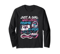 Juste Une Fille Qui Aime l'anime K-Pop et Le Design des Ramen Manche Longue