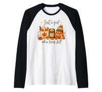 Juste Une Fille Qui Aime l'automne, la Citrouille et Les épices, Une Saison automnale chaleureuse Manche Raglan