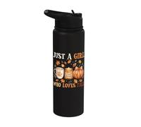 Juste une fille qui aime l'automne, une saison d'automne confortable pour Thanksgiving Stainless Steel Insulated Water Bottle