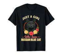 Juste une fille qui aime le chat bleu russe, maman drôle T-Shirt
