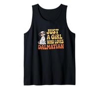 Juste Une Fille Qui Aime Le Chien Dalmatien rétro des années 70 Débardeur