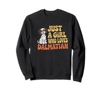 Juste Une Fille Qui Aime Le Chien Dalmatien rétro des années 70 Sweatshirt