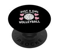 Juste Une Fille Qui Aime Le Volleyball PopSockets PopGrip Adhésif