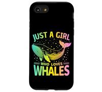 Juste une fille qui aime les baleines, belles couleurs pastel arc-en-ciel Coque pour iPhone SE (2020) / 7 / 8