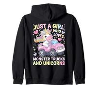 Juste Une Fille Qui Aime Les camions Monstres et Les Licornes Pastel Kid Sweat à Capuche