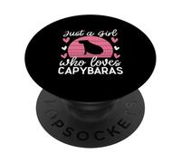 Juste Une Fille Qui Aime Les capybaras, Une Jolie Amante de Capybara PopSockets PopGrip Adhésif