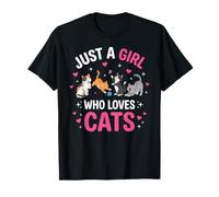 Juste Une Fille Qui Aime Les Chats Chatons Mignons Kawaii T-Shirt