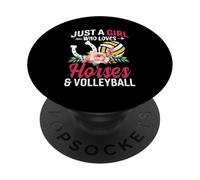 Juste Une Fille Qui Aime Les Chevaux et Le Volley-Ball PopSockets PopGrip Adhésif