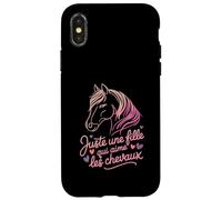 Juste Une Fille Qui Aime Les Chevaux Horse Coque pour iPhone X/XS