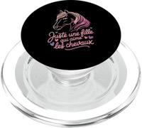 Juste Une Fille Qui Aime Les Chevaux Horse PopSockets PopGrip pour MagSafe