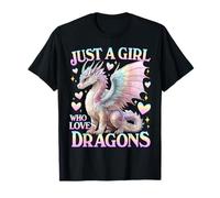 Juste une fille qui aime les dragons - Dragon arc-en-ciel T-Shirt