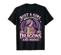 Juste Une Fille Qui Aime Les Dragons et Les Livres Fantasy Dragon T-Shirt